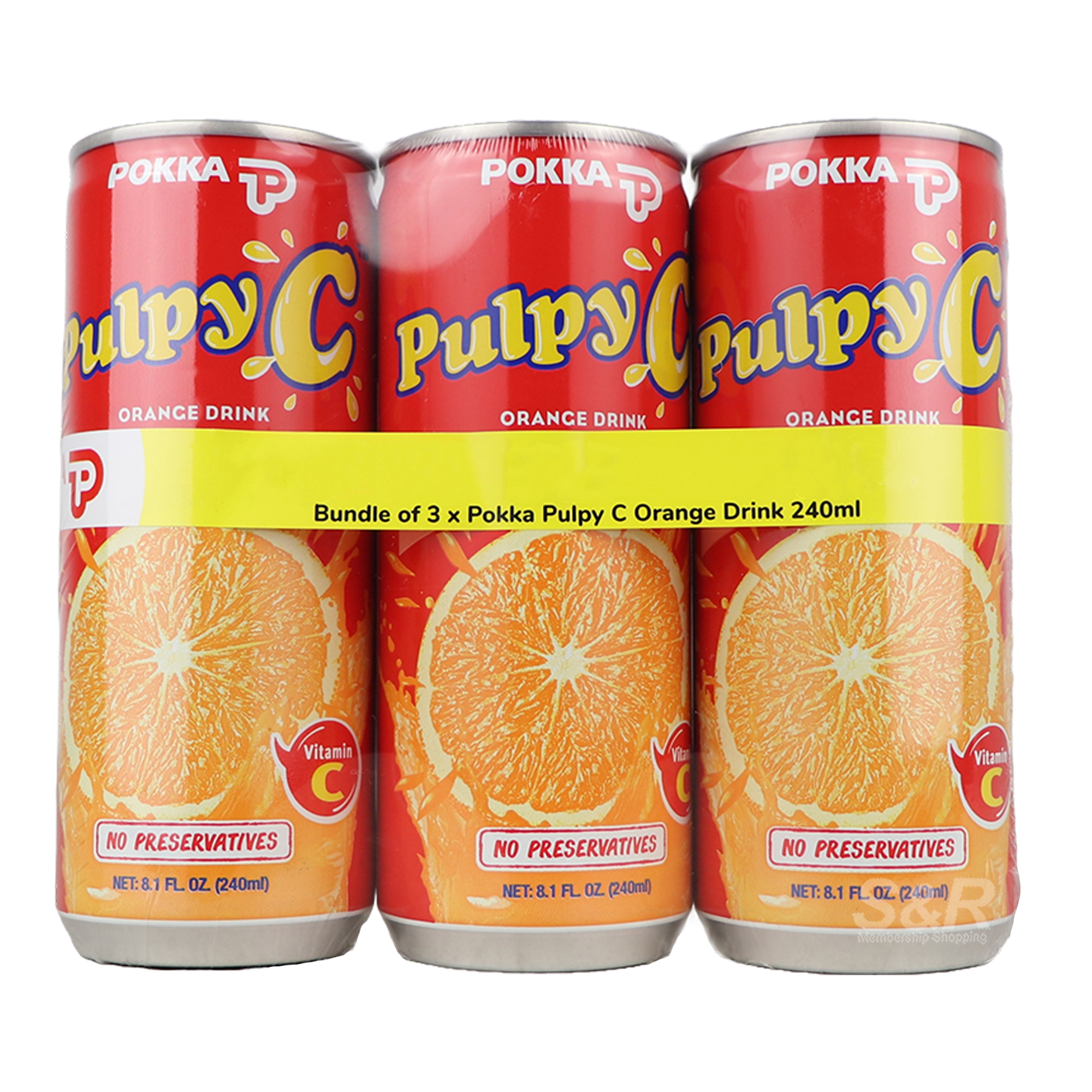 Pokka Pulpy C Orange Drink 3pcs x 240mL Pokka Pulpy C Orange Drink 3pcs x 240mL